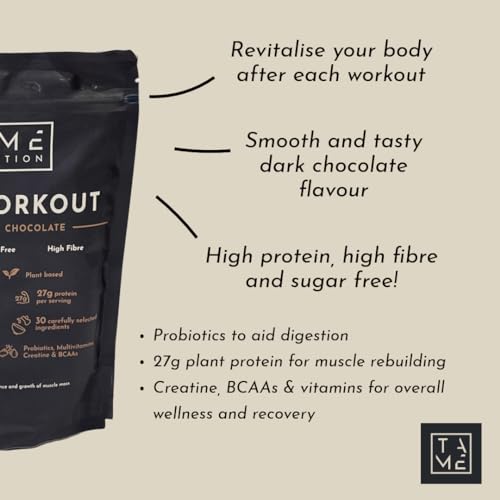 Vegan Post Workout Protein Powder | Dark Chocolate | 301g | Tame Nutrition