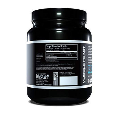 Muscle Feast Creapure Creatine Monohydrate Powder, Vegan Keto Friendly Gluten-Free