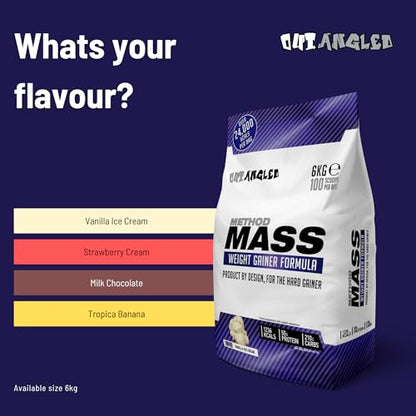 Out Angled Method Mass Gainer Powder, Tropical Banana, 6kg, 100 Scoops