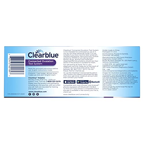 Clearblue Connected Ovulation Test System featuring Bluetooth connectivity and Advanced