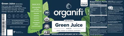 Organifi Green Juice - Organic Superfood Powder - 90-Day Supply - Organic Vegan Greens