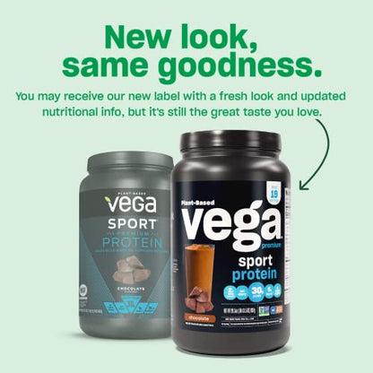 Vega Premium Sport Protein Chocolate Protein Powder, Vegan, Non GMO, Gluten Free