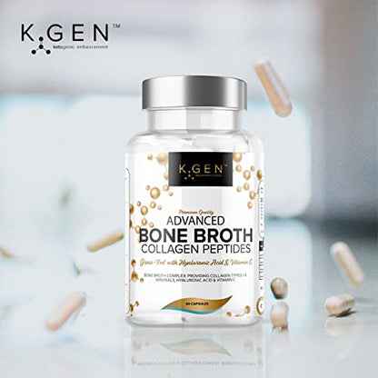 Pure Bone Broth Collagen Supplement Capsules Grass Fed Advanced Blend of Multi Collagen