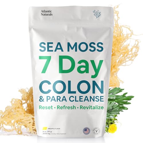 Atlantic Naturals Sea Moss 7 Day Colon and para Cleanse | Detox, Gut Health and Intestinal