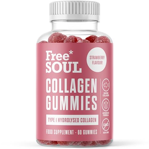 Collagen Gummies, Marine Collagen Supplement with Effective Type 1 Hydrolysed Collagen Peptides