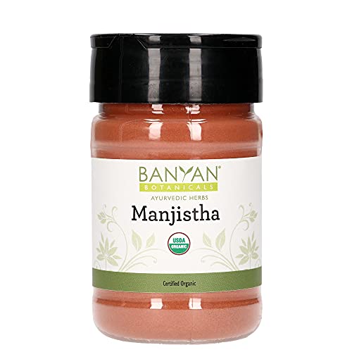 Banyan Botanicals Manjistha Powder, Spice Jar - USDA Organic - Rubia cordifolia - Cleanses