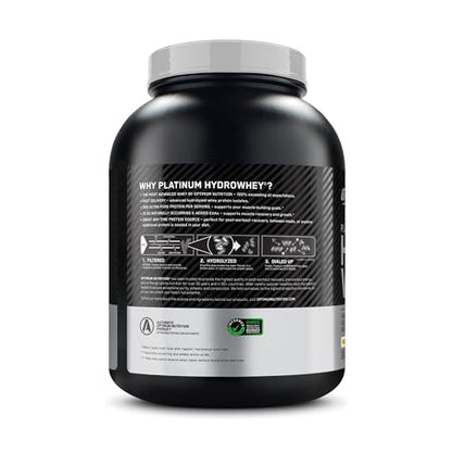 Optimum Nutrition Platinum Hydrowhey Protein Powder, 100% Hydrolyzed Whey Isolate