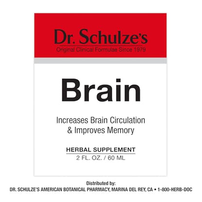 Brain Formula 2 oz. - Vegan and Wild-Harvested | Stimulates Circulation and and Improved