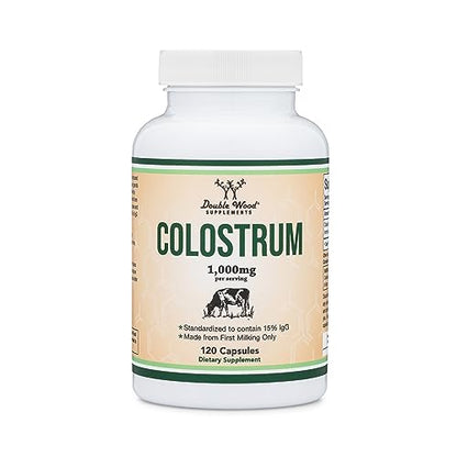 Colostrum Supplement 120 Capsules, 1,000mg per Serving (Bovine Colostrum Powder