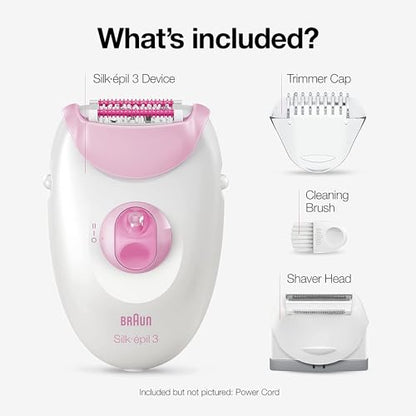 Braun Epilator Silk-epil 3 3-270, Hair Removal Device, Epilator for Women, Shaver & Trimmer