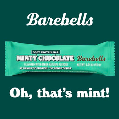 Barebells Soft Protein Bars Minty Chocolate - 12 Count, 1.9oz Bars - Protein Snacks