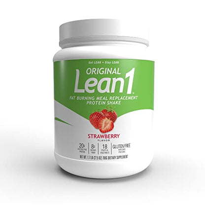 Lean1 Strawberry, 15 Serving tub, Fat Burning Meal Replacement by Nutrition53