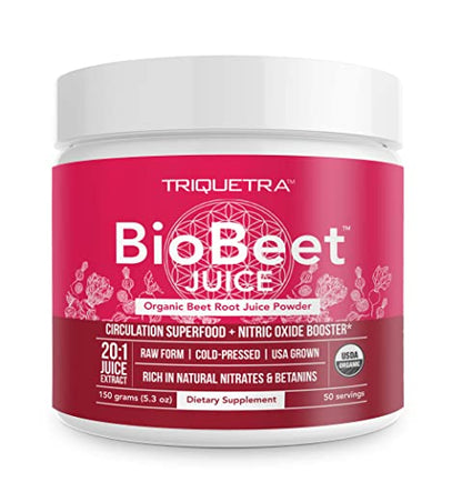 BioBeet Max Strength Beet Root Juice Powder – 20:1 Concentrate, Each Serving Derived