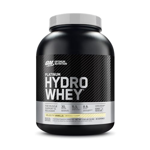 Optimum Nutrition Platinum Hydrowhey Protein Powder, 100% Hydrolyzed Whey Isolate 