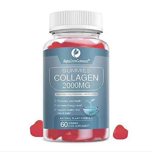 **New**Advanced Collagen Gummies 2000mg - Promote Skin Elasticity, Hair Growth, and Joint Health - Delicious Berry 