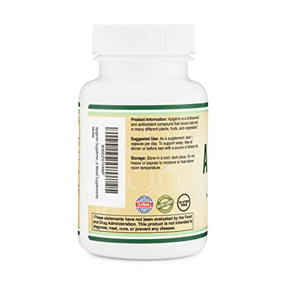 Apigenin Supplement - 50mg per Capsule, 120 Count (Powerful Bioflavonoid Found