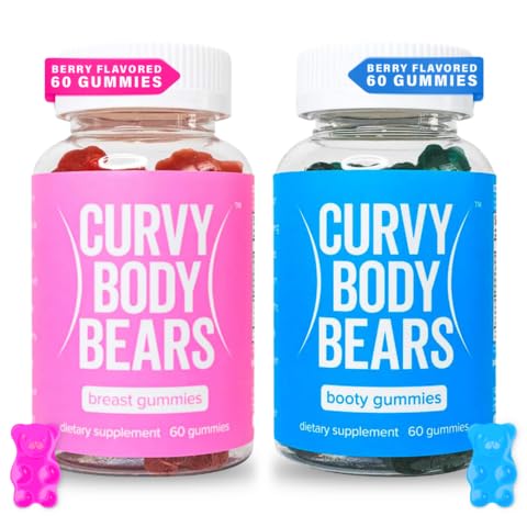 Curvy Body Bears Gummies Combo Pack - Chest and Bum Gummies - Workout Aid 