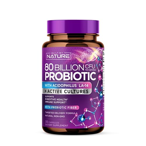 80 Billion CFU Probiotic - Daily Digestive Gut Health Supplement for Men & Women 