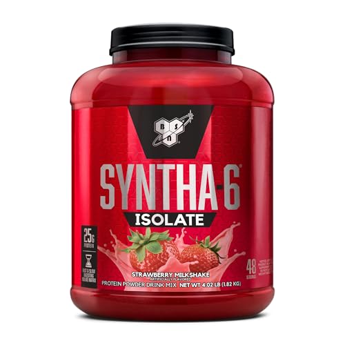 BSN SYNTHA-6 Isolate Protein Powder, Strawberry Protein Powder with Whey Protein 