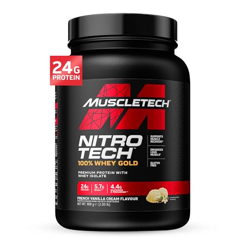 Muscletech Whey Protein Powder (French Vanilla Cream, 2LB) - Nitro-Tech Whey Protein