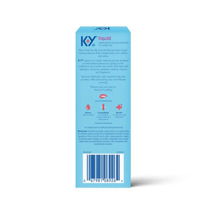 K-Y Liquid Personal Lubricant, Natural Feeling Water Based Lube For Women, Men & Couples