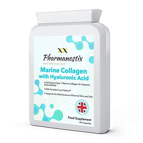 Marine Collagen with Hyaluronic Acid & Seaweed - 60 Capsules - Skin, Hair & Nails Formula