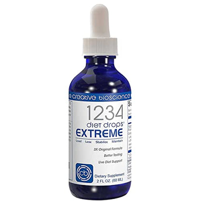 Creative Bioscience 1234 Diet Drops Extreme, 2 Fl Oz (Twin Pack)