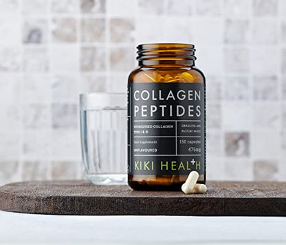 KIKI Health Organic Bovine Collagen Peptides Capsules | 100% Hydrolyzed