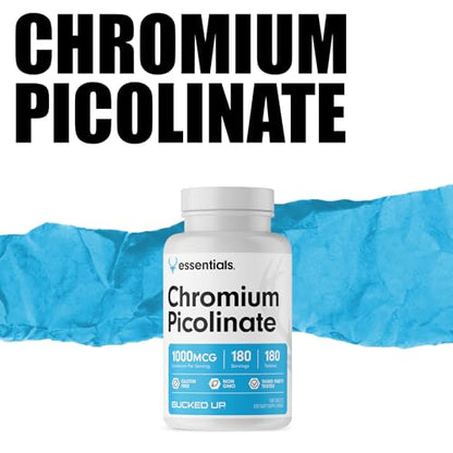 Bucked Up Chromium Picolinate 1000mcg Per Serving, Bucked Up Essentials (180 Servings