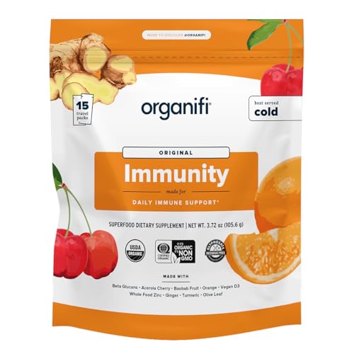 Organifi Immunity - Organic Superfood Immunity Support - 15 Single Serve Packets 