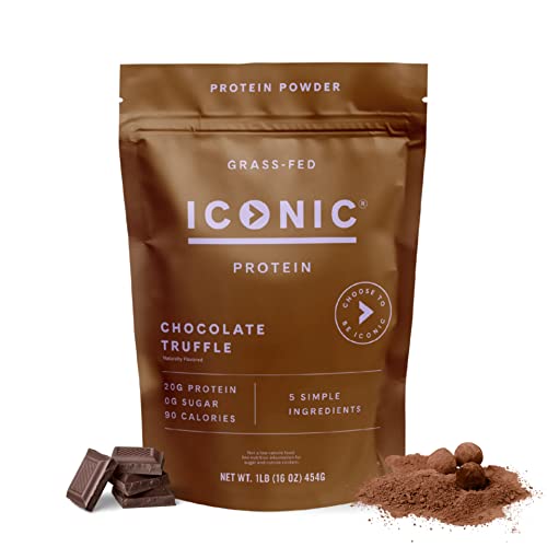 ICONIC Protein Powder, Chocolate Truffle - Sugar Free, Low Carb Protein Powder 