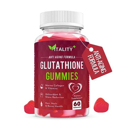 Glutathione Gummies | with Marine Collagen | 1050mg per Serving | Antioxidant Support 