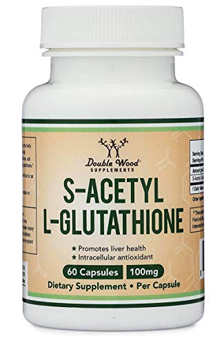 S-Acetyl L-Glutathione Capsules - 100mg, Manufactured and Tested in The USA, 60 Count 