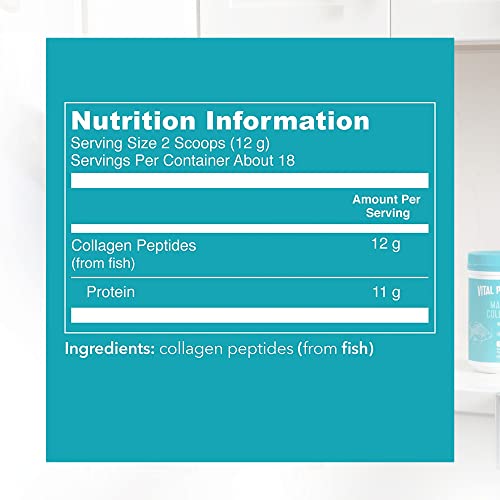 Vital Proteins Marine Collagen Peptides Powder Supplement - Hydrolyzed Collagen - 221g Canister