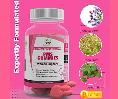 BOTANICAL PRIME PMS Gummies for Women, 30 Servings (Pack of 1) - Proactive PMS Relief