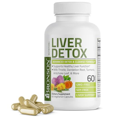 Bronson Liver Detox Advanced Detox & Cleansing Formula Supports Health Liver Function 