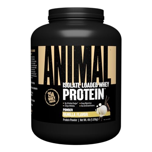 Animal Whey Isolate Whey Protein Powder – Isolate Loaded for Post Workout and Recovery