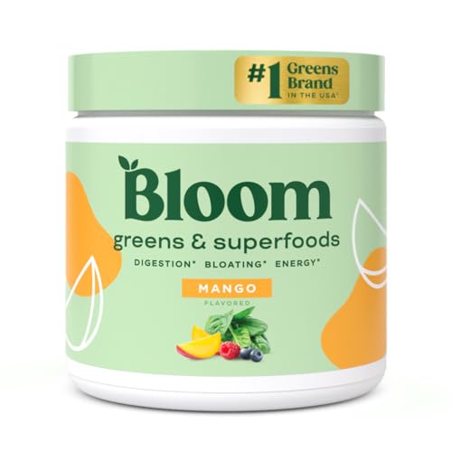 Bloom Nutrition Super Greens Powder Smoothie & Juice Mix (Mango)