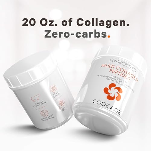 Code Age Multi-Collagen Protein Powder Hydrolyzed 20Oz All-in-One Super Bone Broth