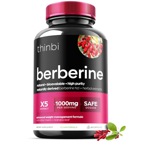 Berberine Supplement 1000mg Potent Botanical Capsules for Weight