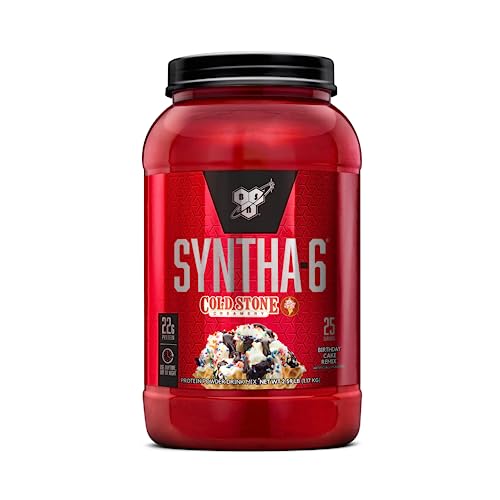 BSN Syntha-6 Whey Protein Powder, Cold Stone Creamery- Birthday Cake Remix Flavor