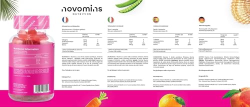 Novomins Collagen Gummies - Marine Collagen Gummies - Superior Type 1 Hydrolysed Collagen