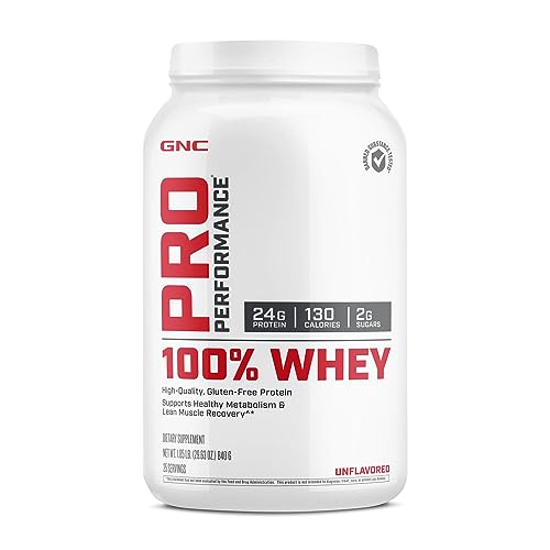 GNC Pro Performance 100% Whey Protein Powder - Unflavored, 25 Servings