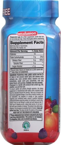 Vitafusion Fiber Well Sugar Free Fiber Supplement, Peach, Strawberry And Blackberry