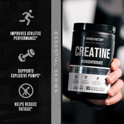 Jacked Factory Creatine Monohydrate Powder 425g - Creatine Supplement for Muscle