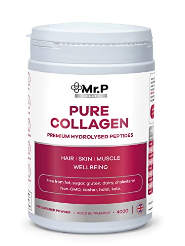 Mr.P Health Pure Collagen Peptides 400g Types I III Food Supplement Unflavoured Powder 