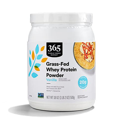 365 by Whole Foods Market, Vanilla Grass Fed Whey Protein, 18 Ounce