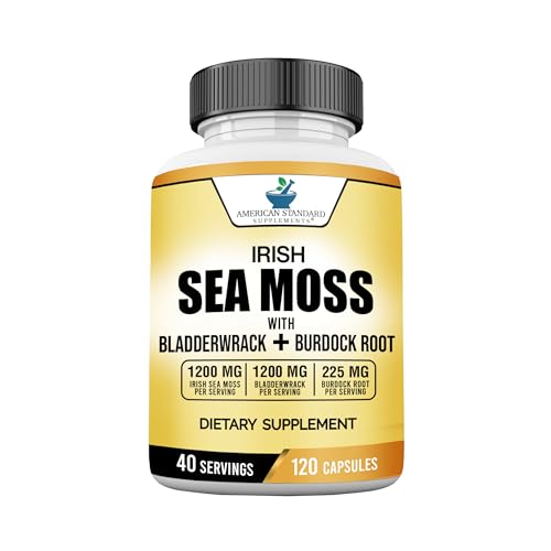 American Standard Supplements Irish Sea Moss 1200mg, Bladderwrack 1200mg 