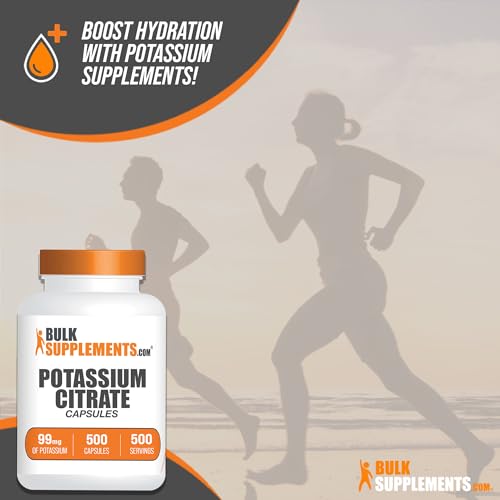 BulkSupplements.com Potassium Citrate Capsules - Potassium Supplement, Potassium