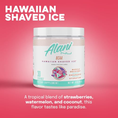 Alani Nu Breezeberry Pre Workout and BCAA Hawaiian Shaved Ice Post Workout Powder Bundle | L-Theanine, Beta-Alanine, Citrulline | Branch Chain Essential Amino Acids | 30 Servings per Container